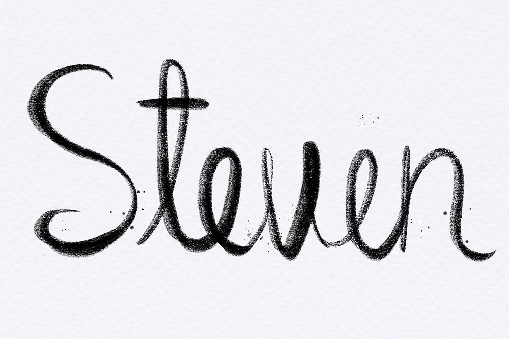 Steven hand drawn font typography
