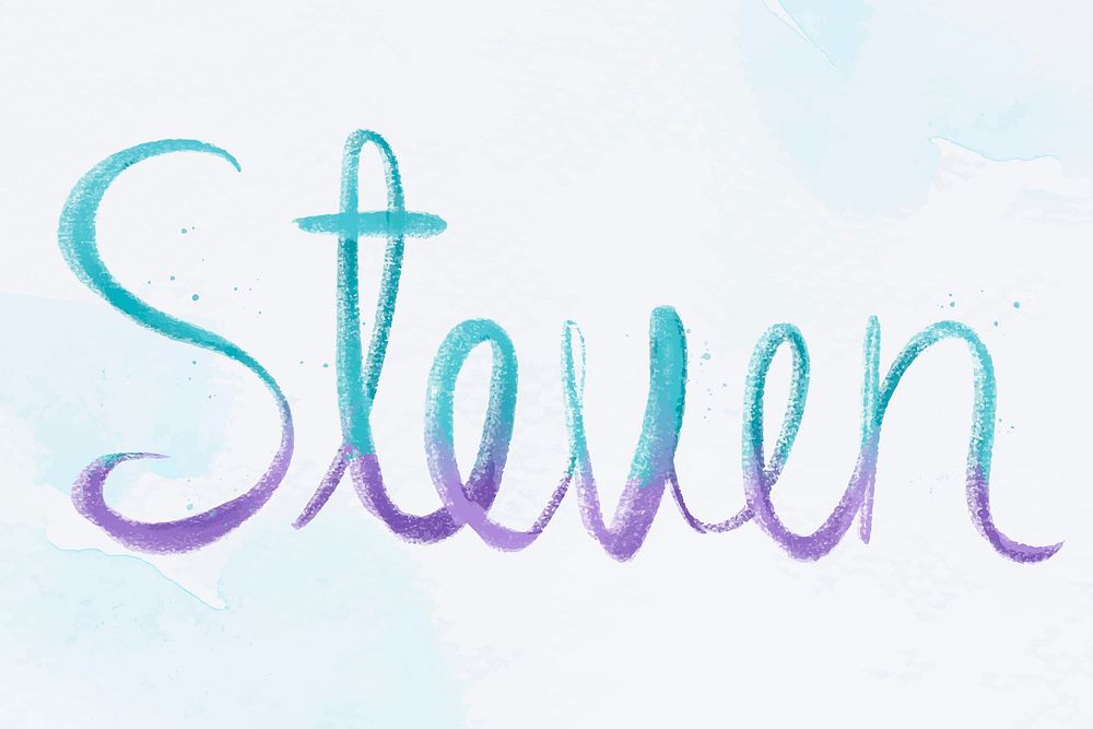 Steven vector name hand lettering font