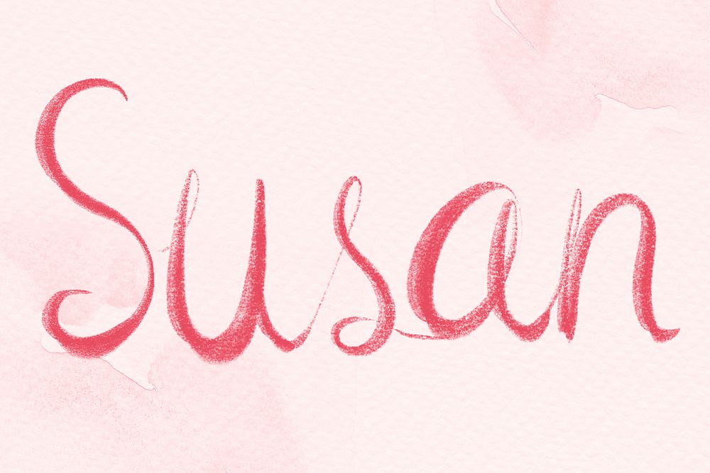 Susan name hand lettering font