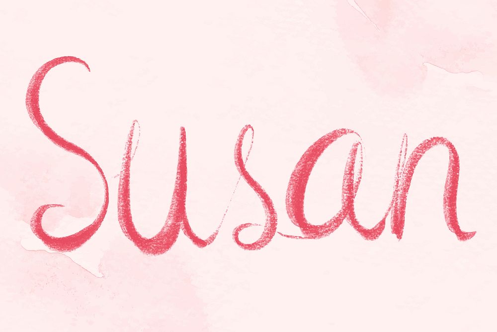 Susan vector name hand lettering font