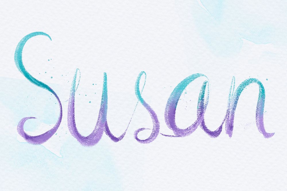 Susan female name calligraphy font