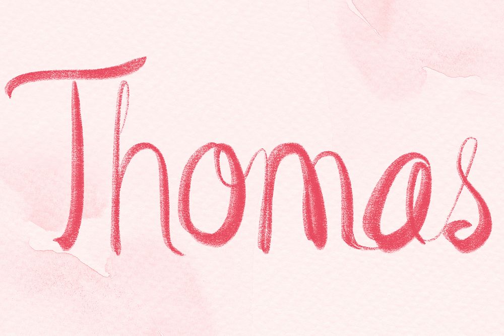 Thomas male name calligraphy psd font