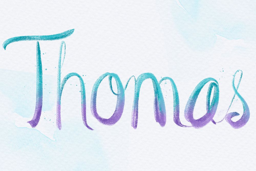 Thomas name hand lettering font