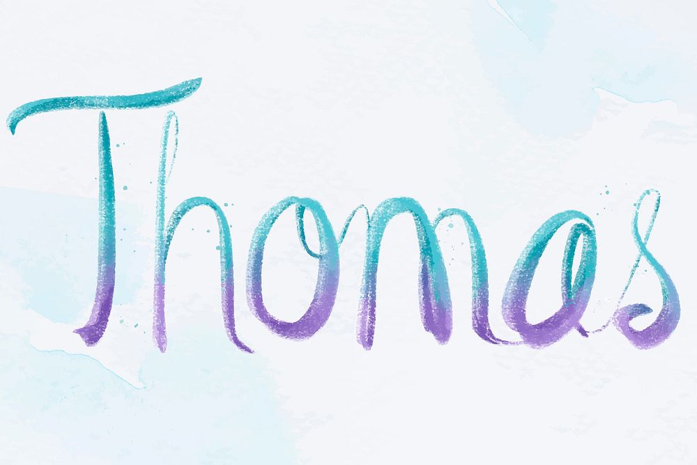 Thomas name vector hand lettering font