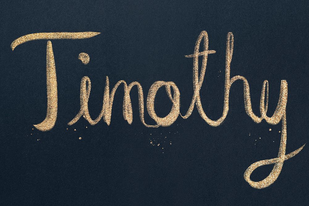 Timothy sparkling gold font typography
