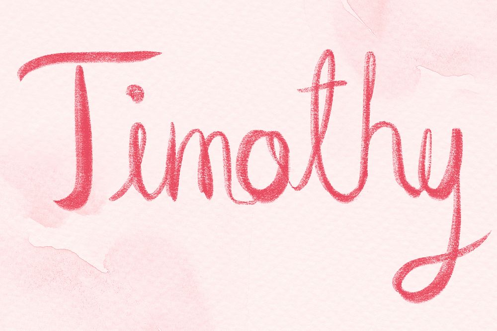 Timothy male name calligraphy font