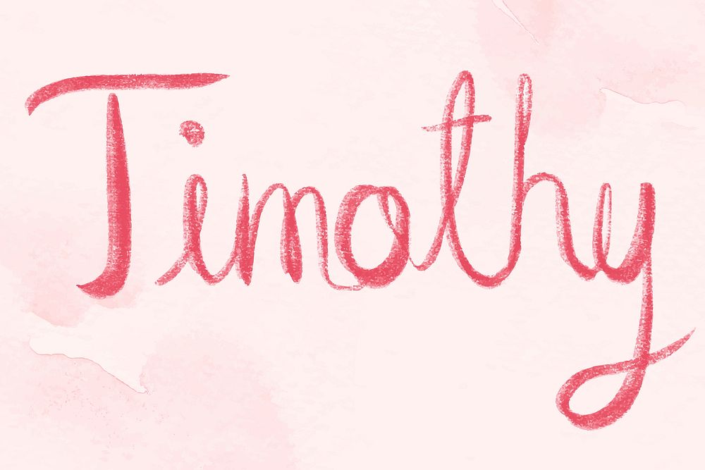 Timothy male name calligraphy vector font