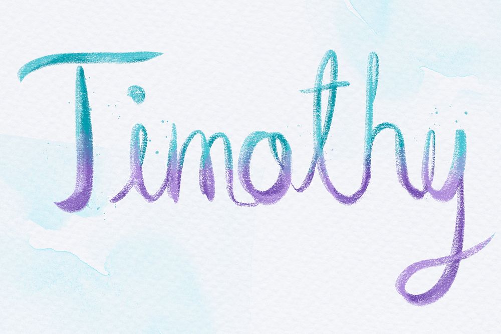 Timothy name word typography
