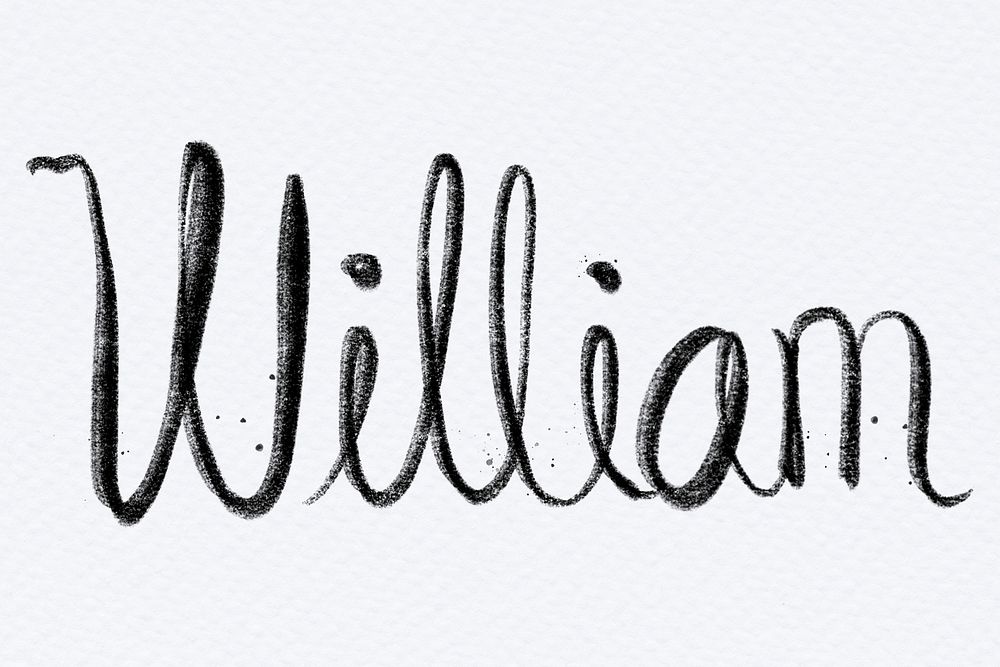 William hand drawn font typography