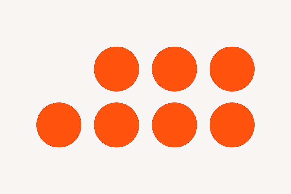 Orange dots collage element, geometric shape design vector