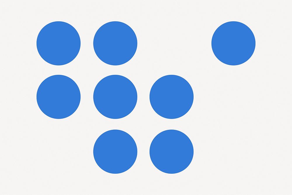 Blue dots collage element, geometric shape design vector