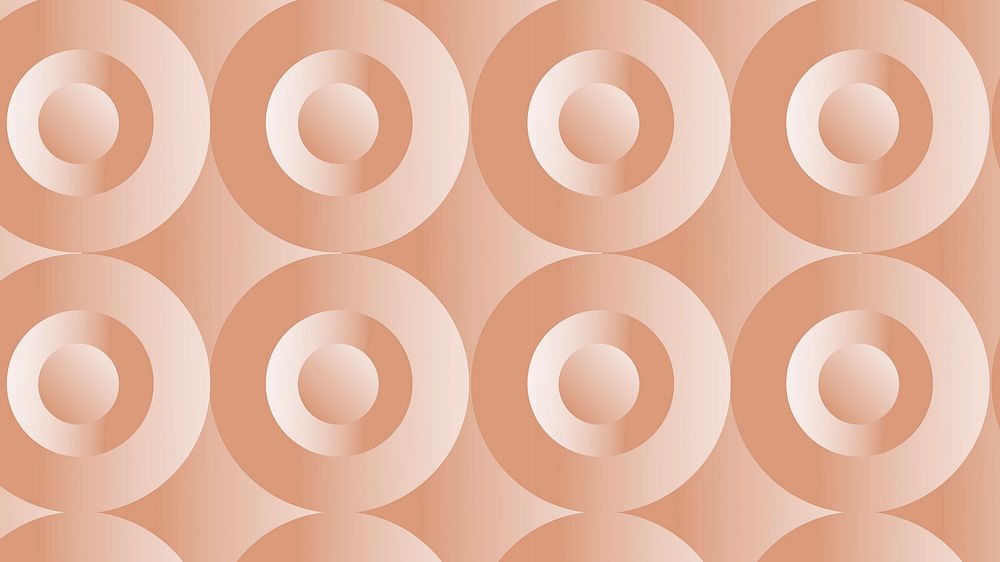 Circle 3D geometric pattern orange background in abstract style