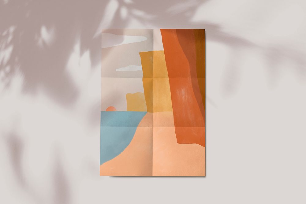 Abstract paper poster, leaf shadow