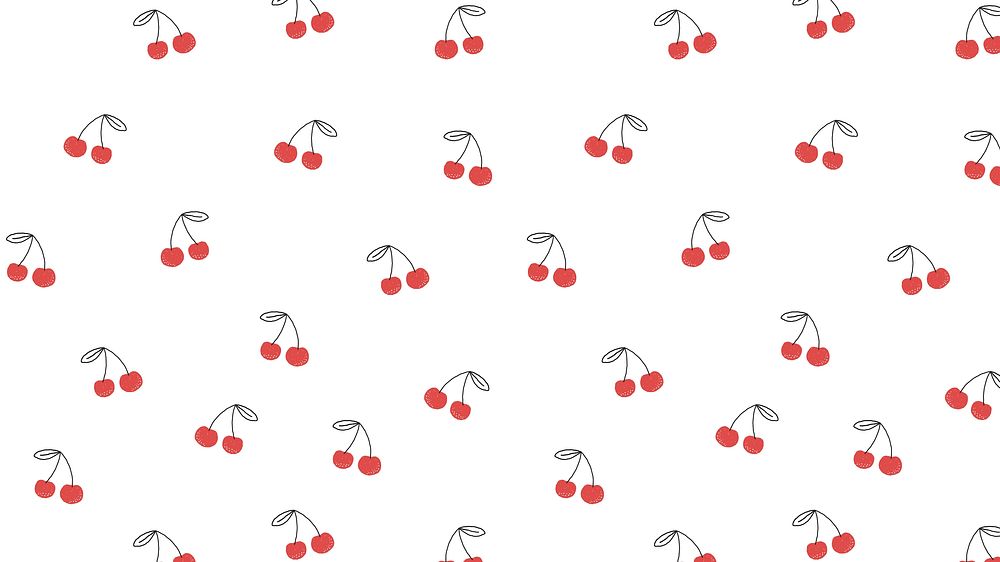 Cherry pattern HD wallpaper, cute food background