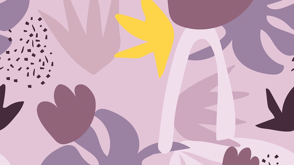 Purple desktop wallpaper, aesthetic floral background