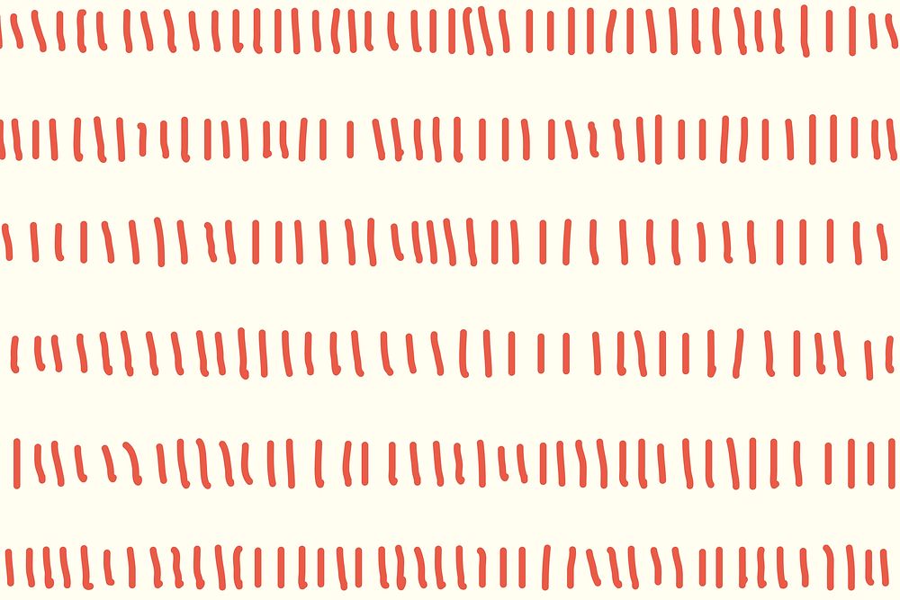 Lined pattern background red doodle, simple design
