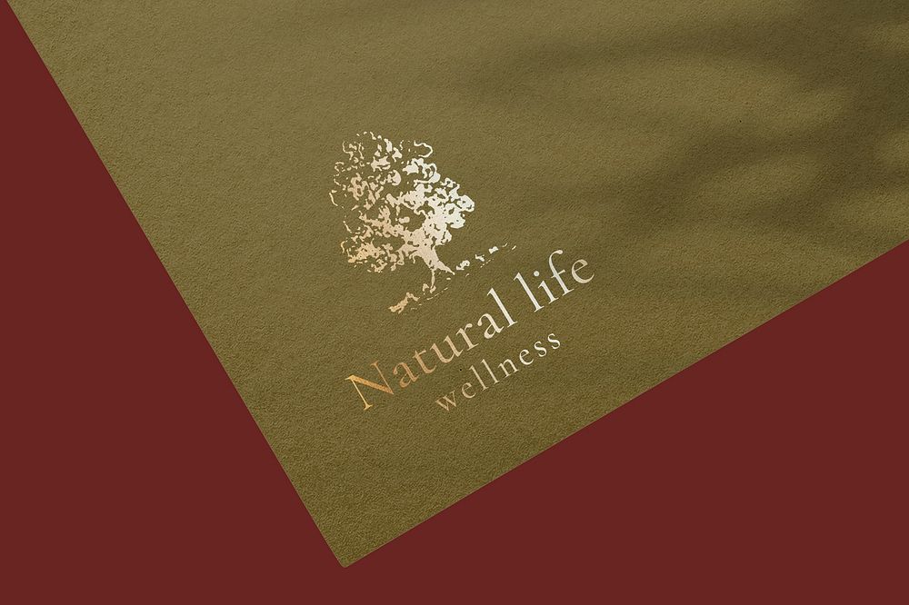 Tree logo, business branding paper, natural life design
