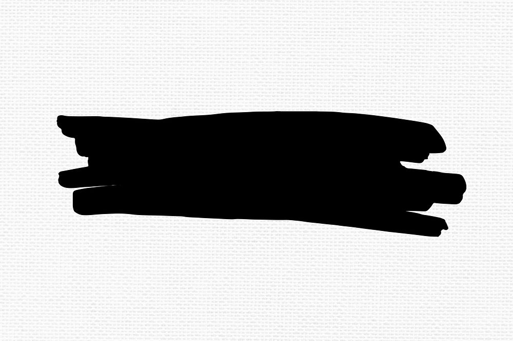 Scribbled brush black banner illustration