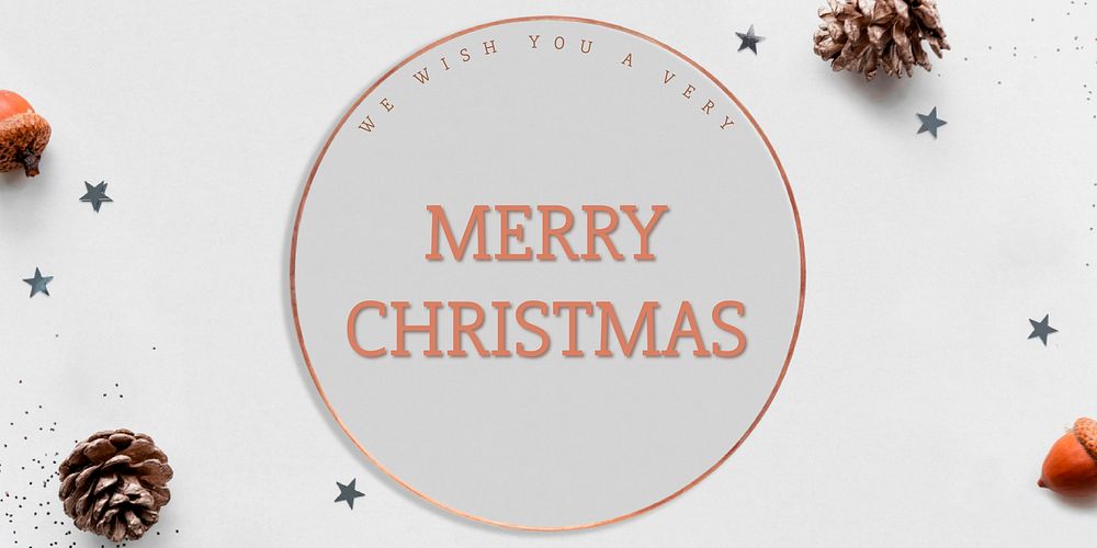 Christmas season's greeting social media banner background