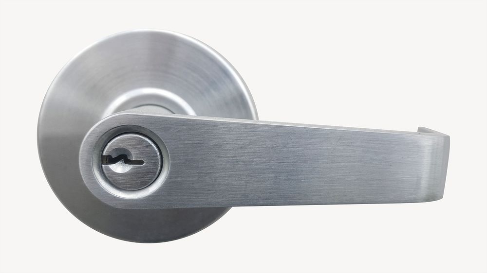 Door handle, isolated object image psd