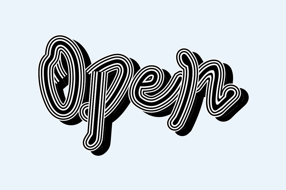 Open funky typography blue wallpaper cursive font