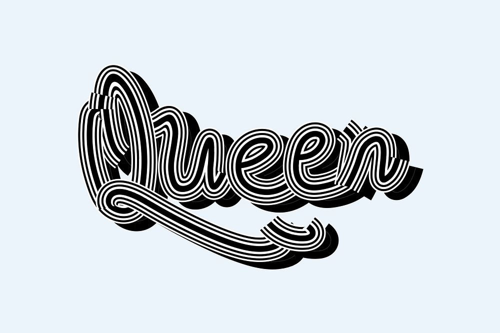 Queen greyscale funky font blue wallpaper