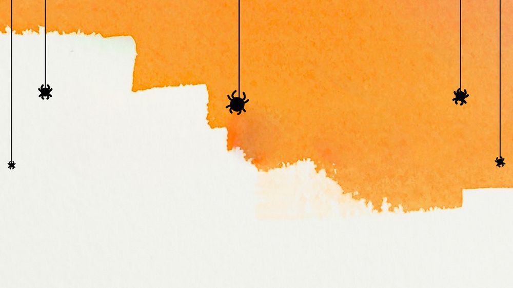 Spider desktop wallpaper, orange design
