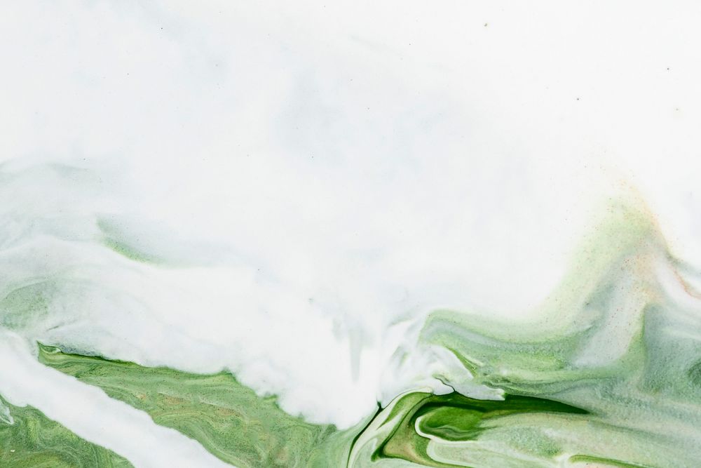 Aesthetic liquid marble green background