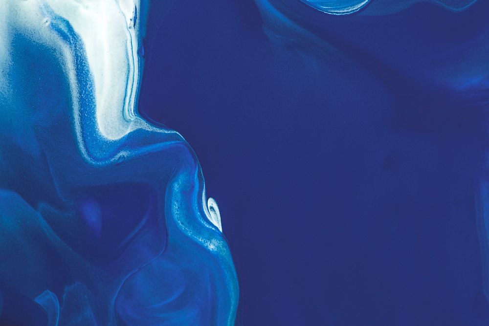 Aesthetic fluid art blue background