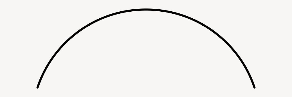 Semi circle border, thin line | Premium Vector - rawpixel