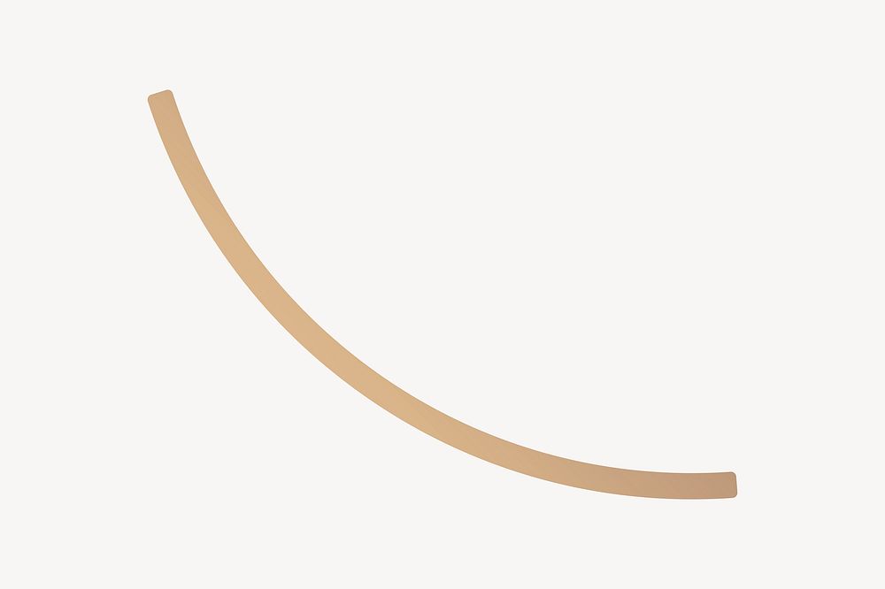 Aesthetic gold curve line element