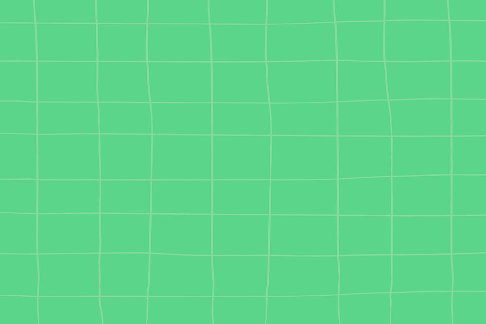 Green grid patterned background, doodle design