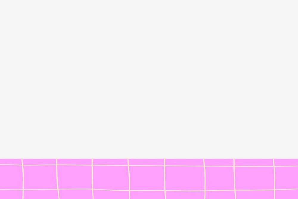 Simple off white background, pink grid border design
