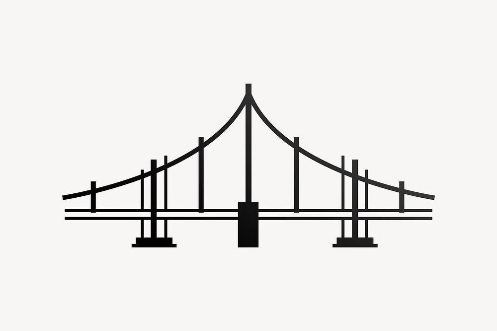 Bridge silhouette icon design element vector