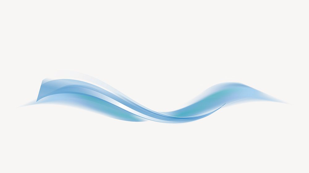 Water flow illustration, blue design element vector