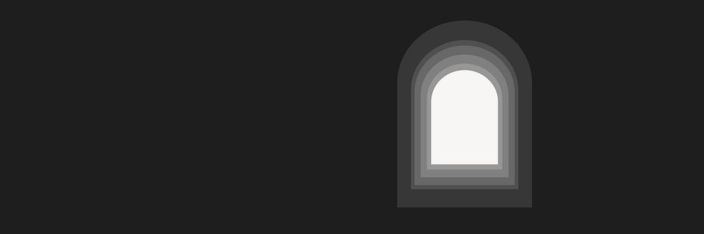 Retro arch shape background, geometric frame design vector