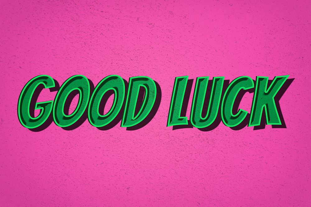 Good luck retro cartoon typography