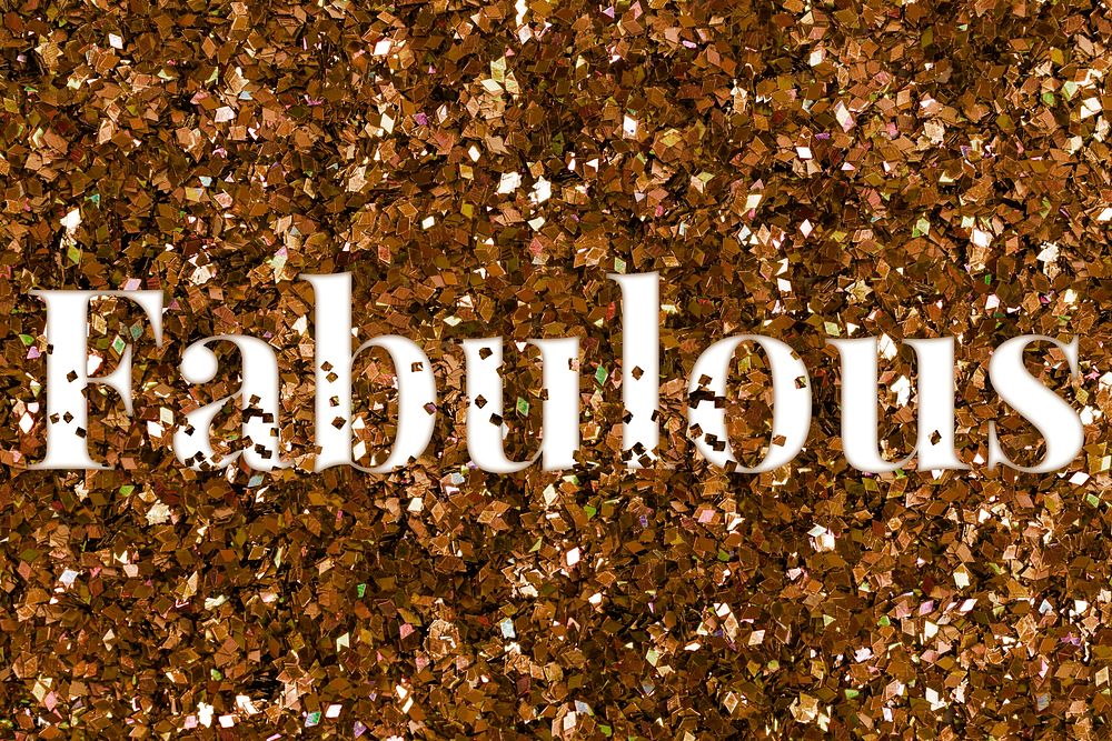 Fabulous glittery word typography text