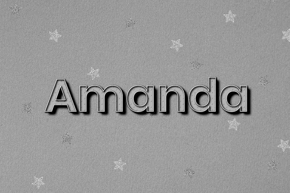Amanda name polka dot lettering font typography
