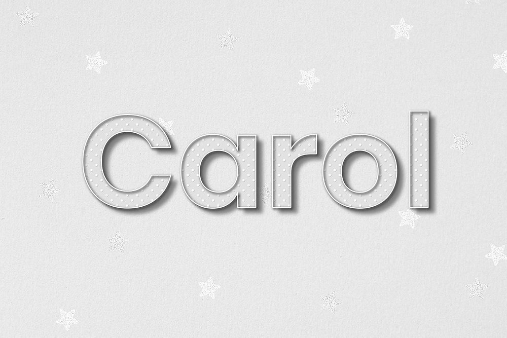 Carol female name lettering typography