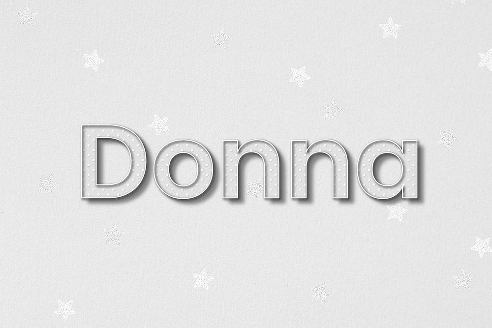 Donna female name lettering typography