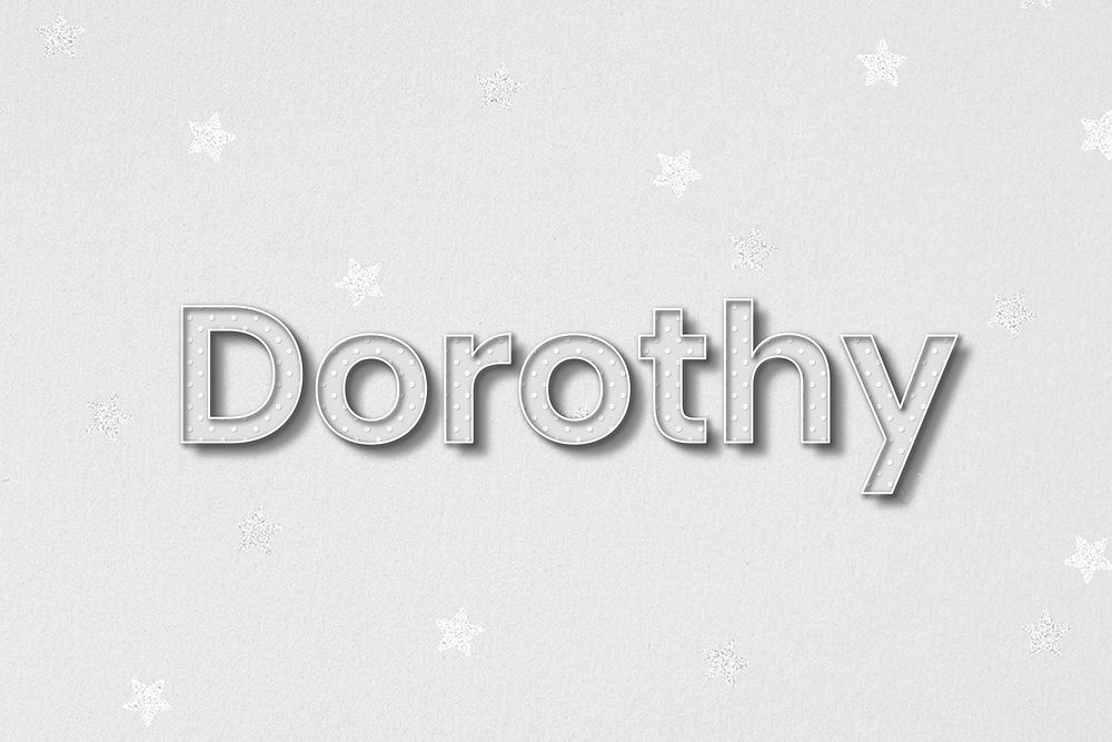 Dorothy female name lettering typography