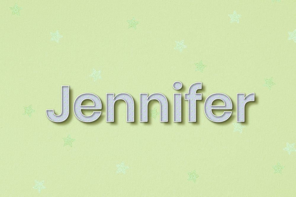 Polka dot Jennifer name typography