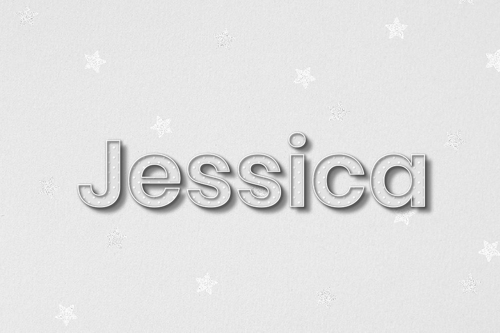 Jessica female name lettering typography