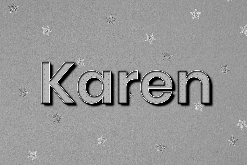 Karen name polka dot lettering font typography