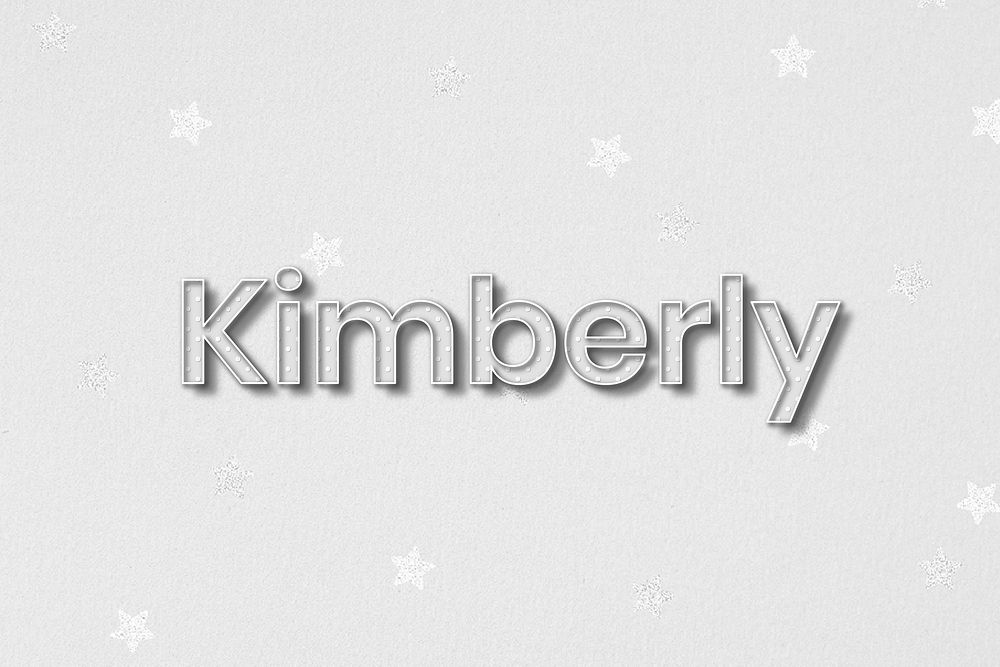 Kimberly female name lettering typography