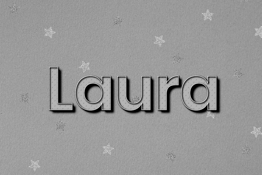 Laura name polka dot lettering font typography
