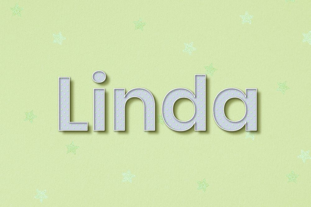 Polka dot Linda name typography