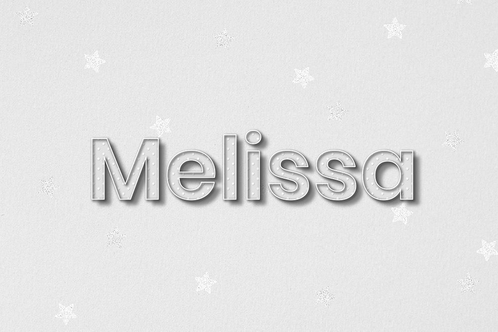 Melissa female name lettering typography