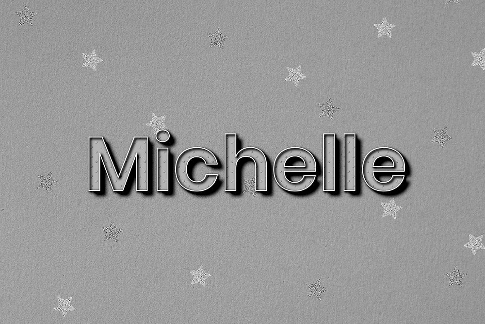 Michelle name polka dot lettering font typography